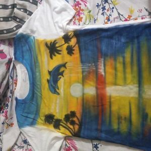 Air brush painted delfing shirt